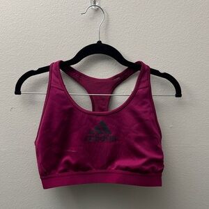 Adidas burgundy Racerback Sports Bra